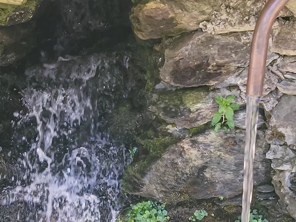 fontaine dans la cave